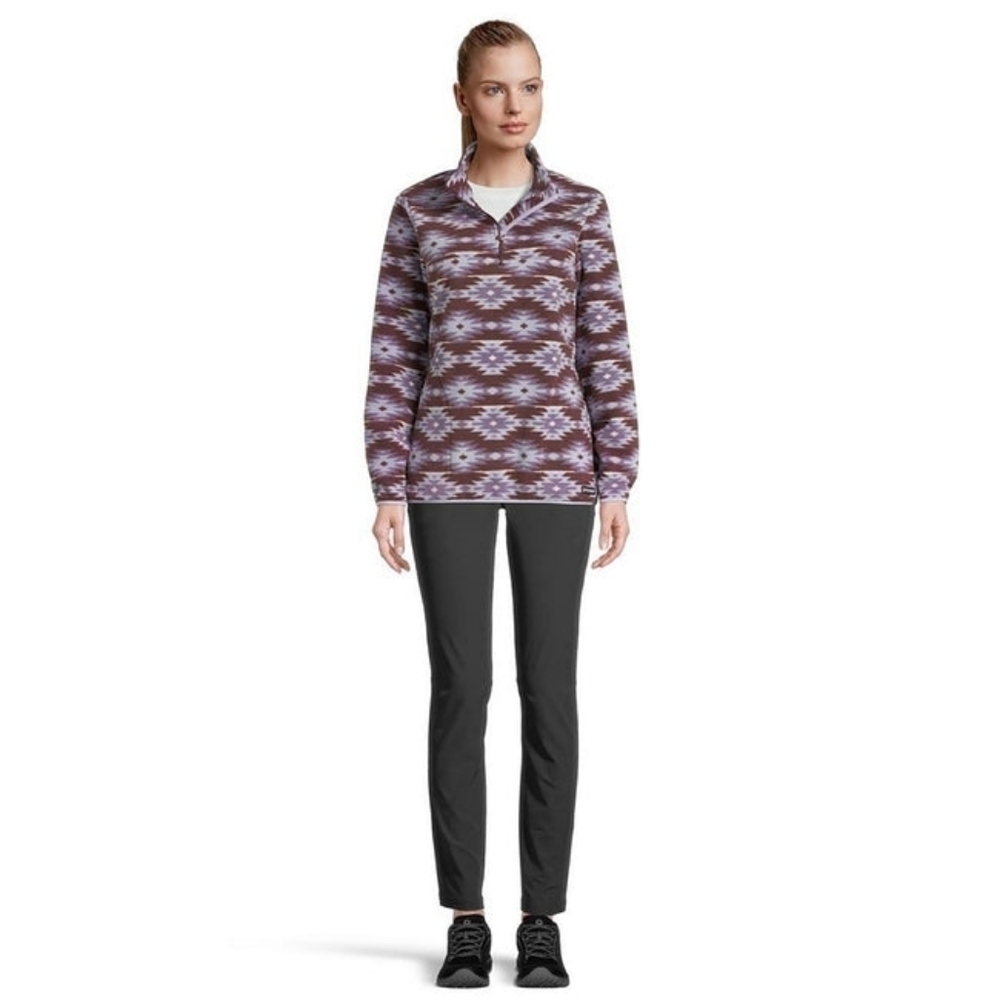 WOODS Purple & Blue Southwestern Design Warm Fleece Half Zip Sweater XS